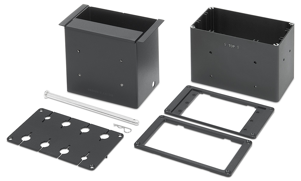 Included brackets accommodate three Retractors, eight AV cables, or three AAP- Architectural Adapter Plates