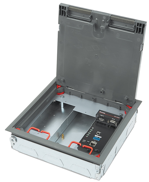 XTP T FB 202<p class="small-text">Shown in Ackermann / MK Electric  CableLink Plus Single Pan floor box assembly</p>