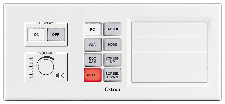 MLM 200 AAP - White<br/>Shown with optional button panel and blank AAP plates