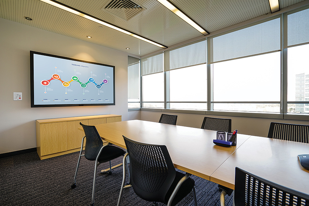 NBP 100 shown in conference room