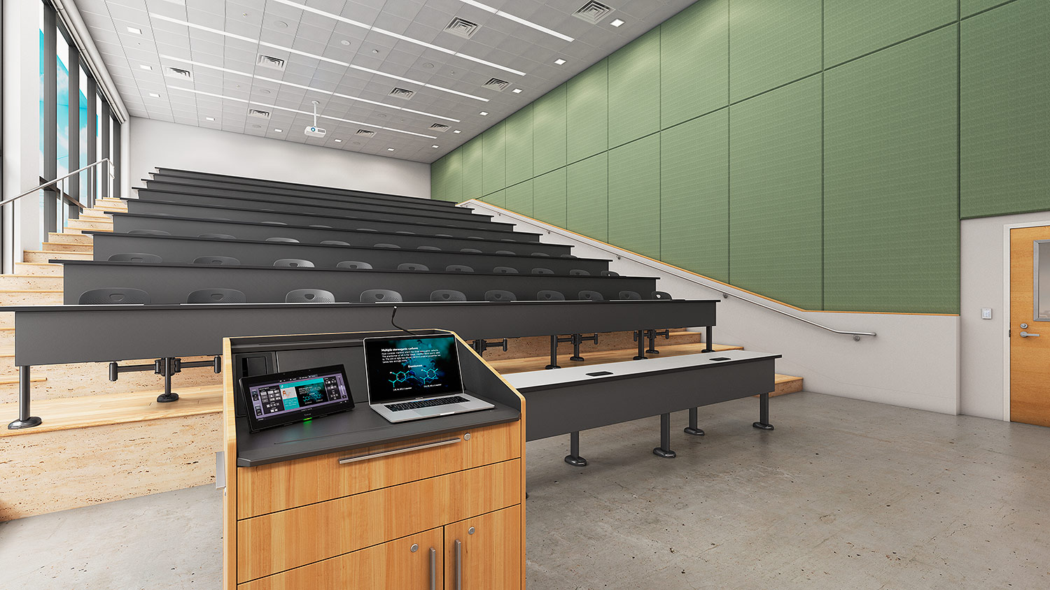 TLP Pro 1230WTG in a lecture hall