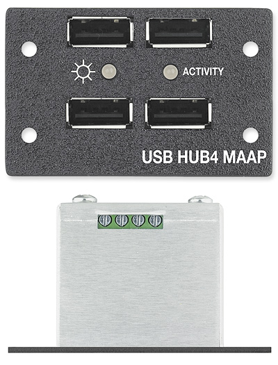 USB HUB4 MAAP - Front & Top Views