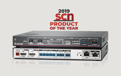 Extron ShareLink Pro 1000 Wins SCN 2019 Product of the Year Award