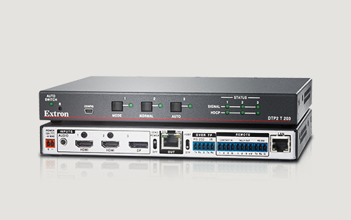 Extron Ships Advanced Three-Input 4K/60 4:4:4 Switcher with Integrated DTP2 Transmitter