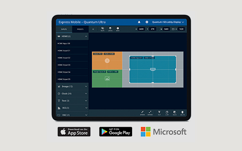 Extron Mobile App for Quantum Ultra Now Provides Simple, Intuitive Videowall Control from Windows Devices