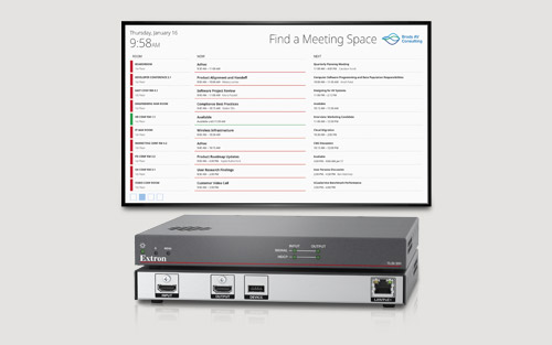 New Extron Interactive Wayfinding Interface Connects Users with Meeting Spaces