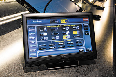 TouchLink touchpanels enable AV system operation and monitoring from the lectern and the control room.