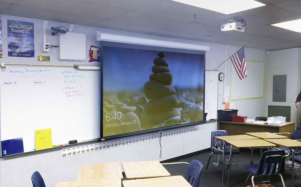 Extron's WallVault Digital System installed in a classroom