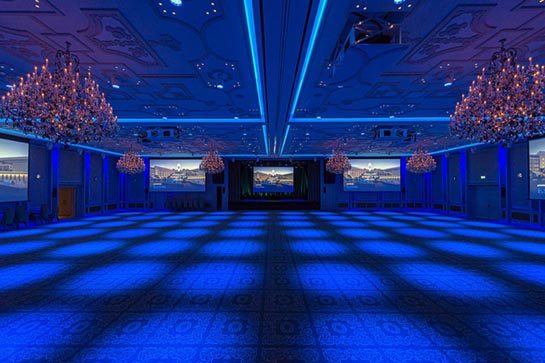 Wide-open view of Parklane Resort and Spa main event hall