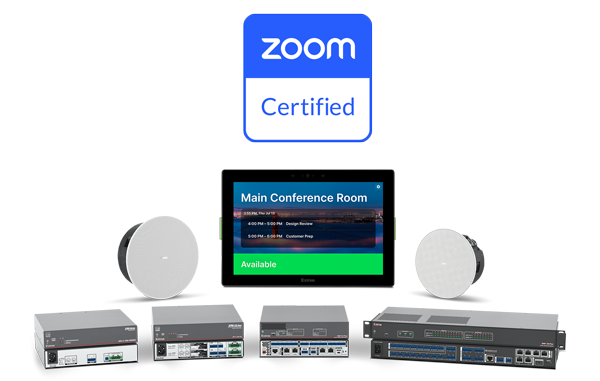 Extron equipment with Zoom logo