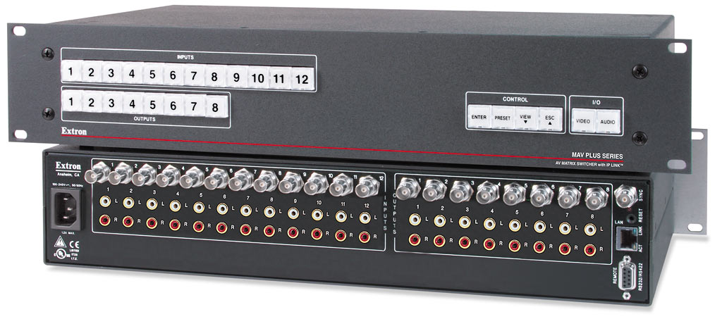 MAV Plus 128 AV RCA - 12x8 Composite Video & Stereo Audio, RCA
