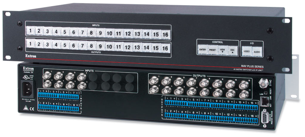 MAV Plus 816 AV - 8x16 Composite Video & Stereo Audio