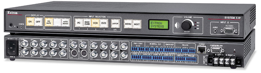 System 5 IP FPC SA - Switcher w/ Front Panel Control & Amp