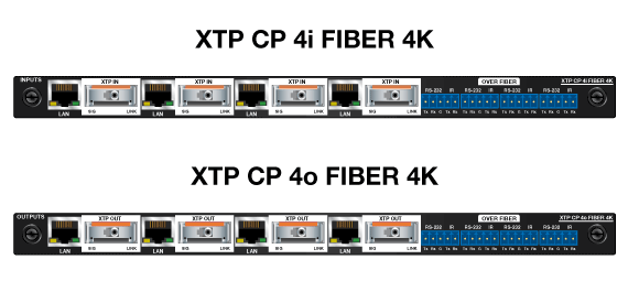 XTP CP Fiber 4K I/O Boards Panel Drawing