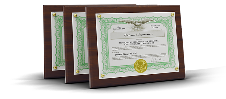 Three US patent plaques
