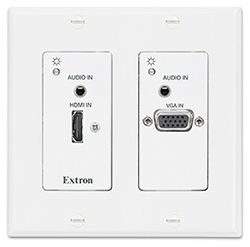 Extron Introduces Two Input DTP Wallplate Transmitters for 4K Video