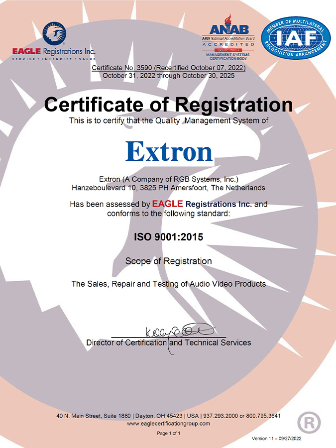 Europe ISO 9001:2015