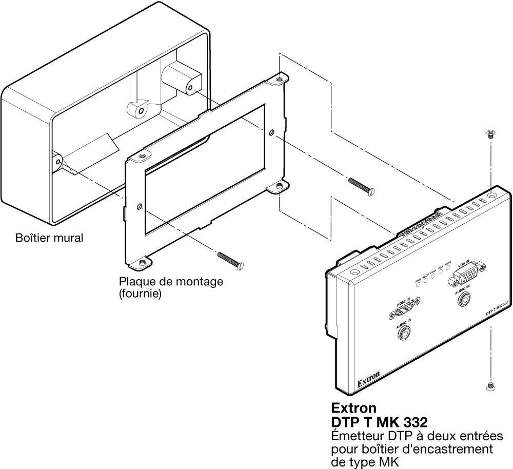 Montage en boîtier mural Diagram