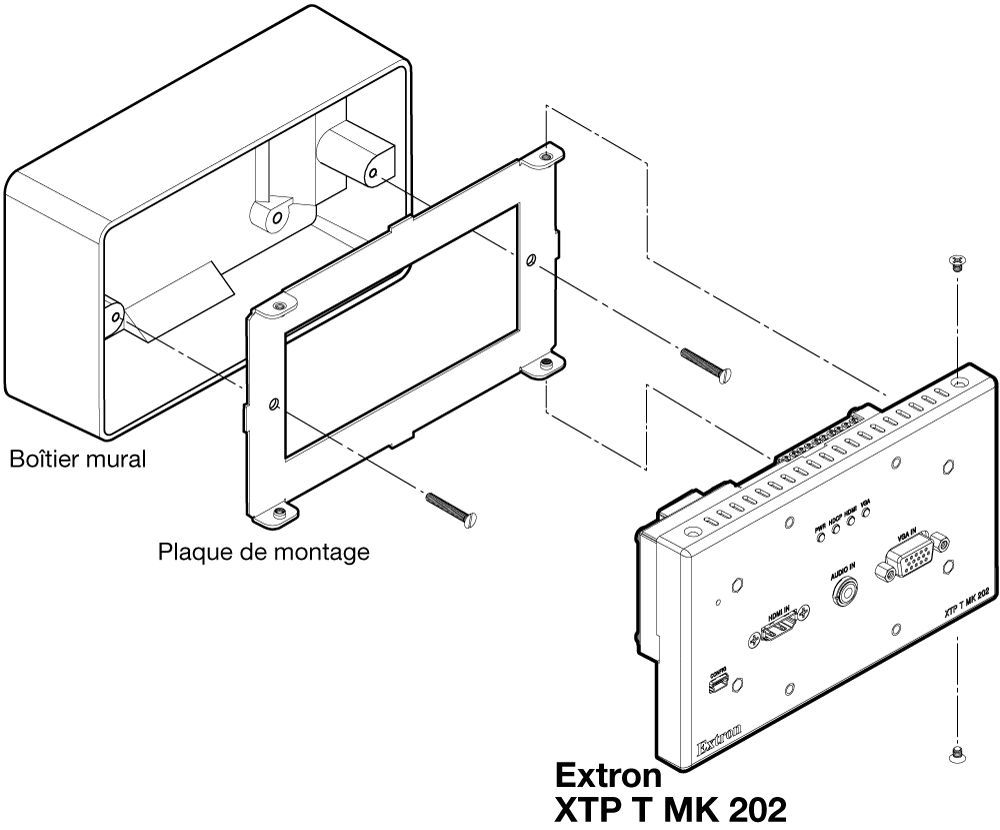 Montage en boîtier mural Diagram