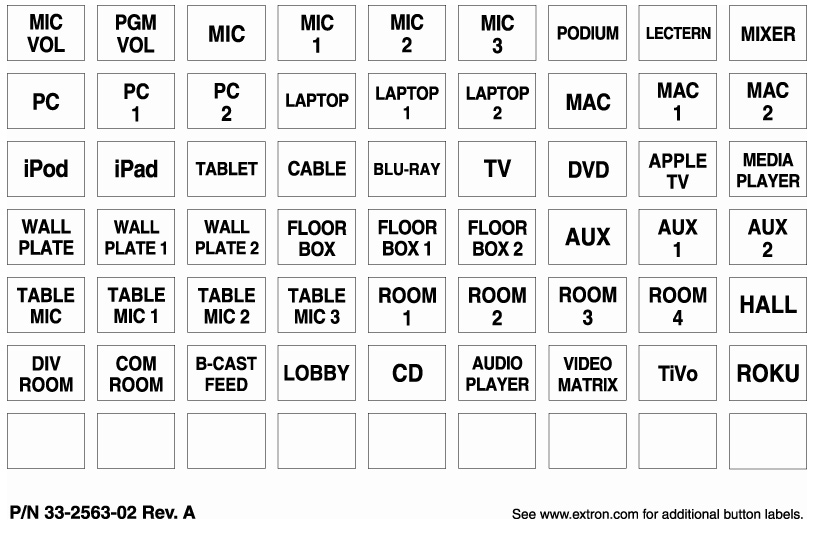 Included Button Label Sheet