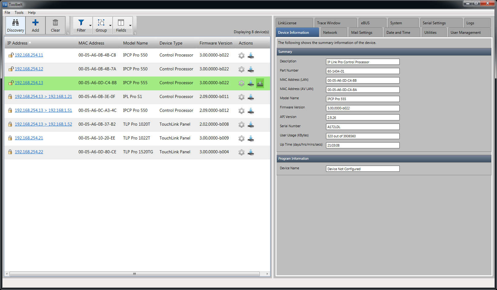 Toolbelt Software Extron