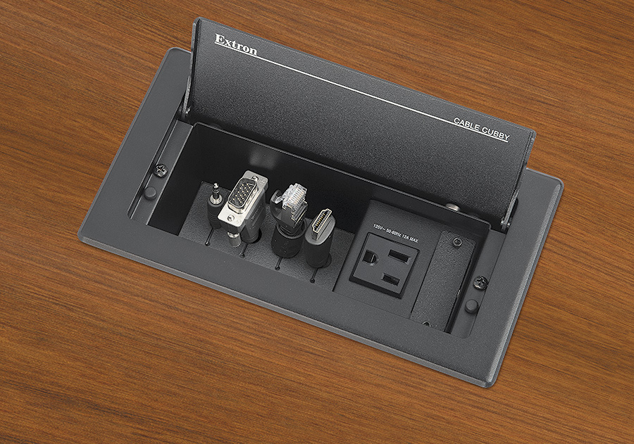 Cable Cubby 202 US shown with optional cables