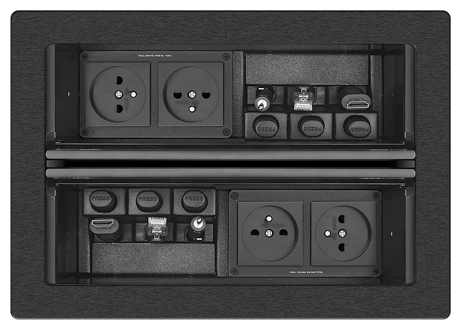 AC Power and AC+USB power modules are available for US, Europe, and other major world markets; sold separately