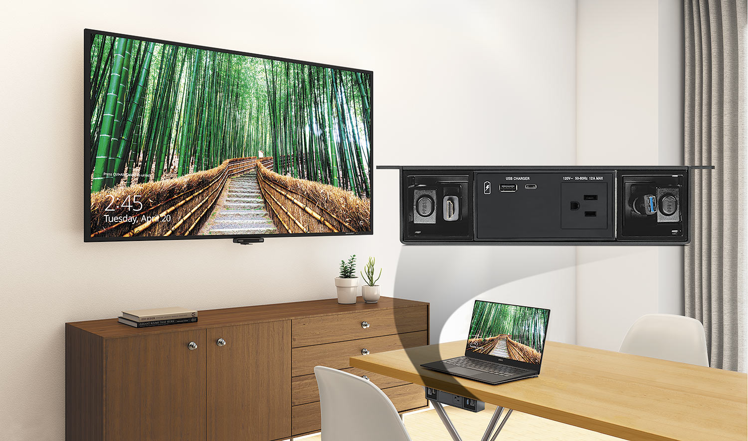 Cable Cubby F55 UT transforms an ordinary room into a technology-rich environment