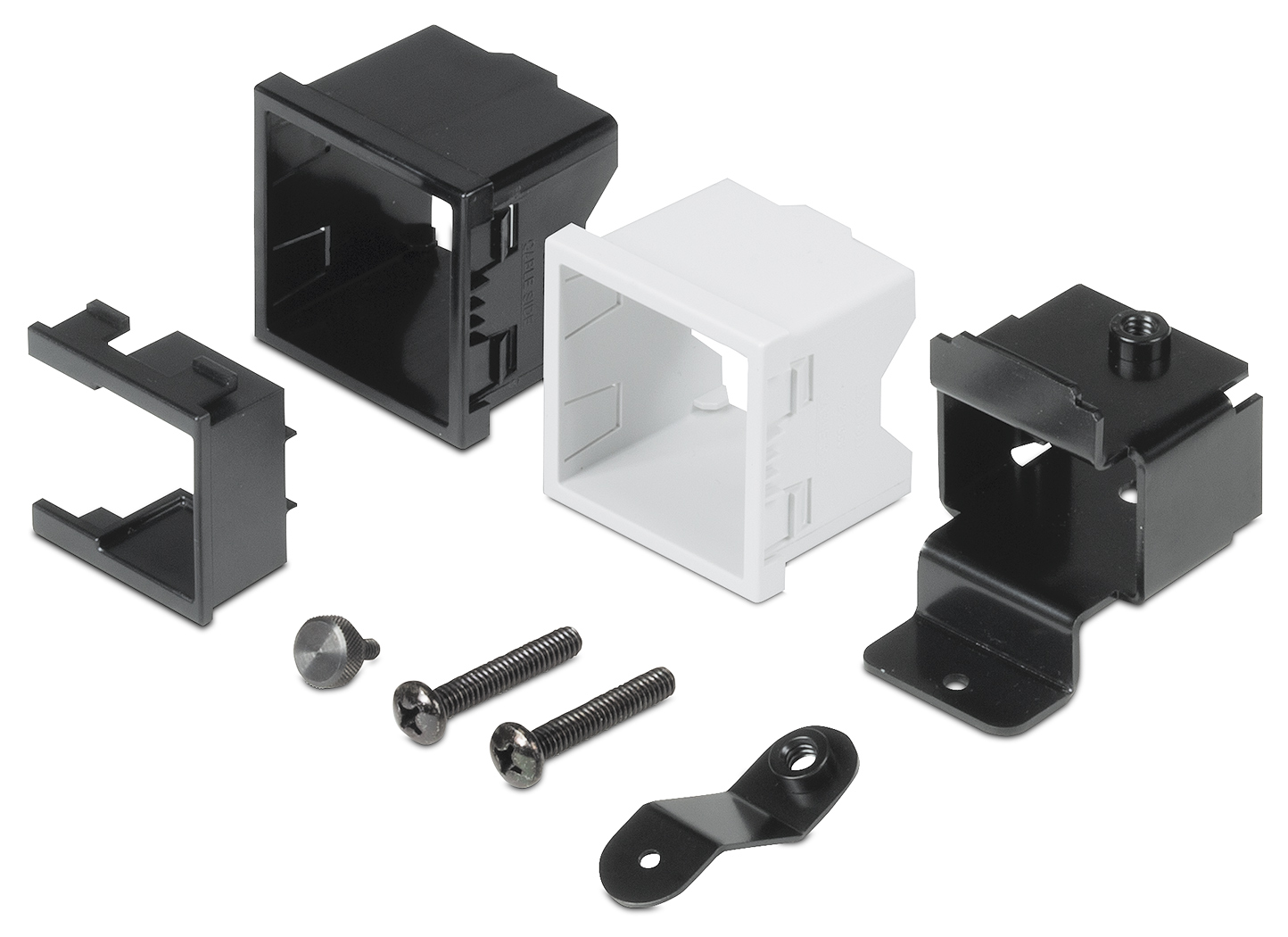 Retractor Mounting Bracket kit holds one Retractor or Retractor XL cable retraction module; Part # 70‑1353‑02