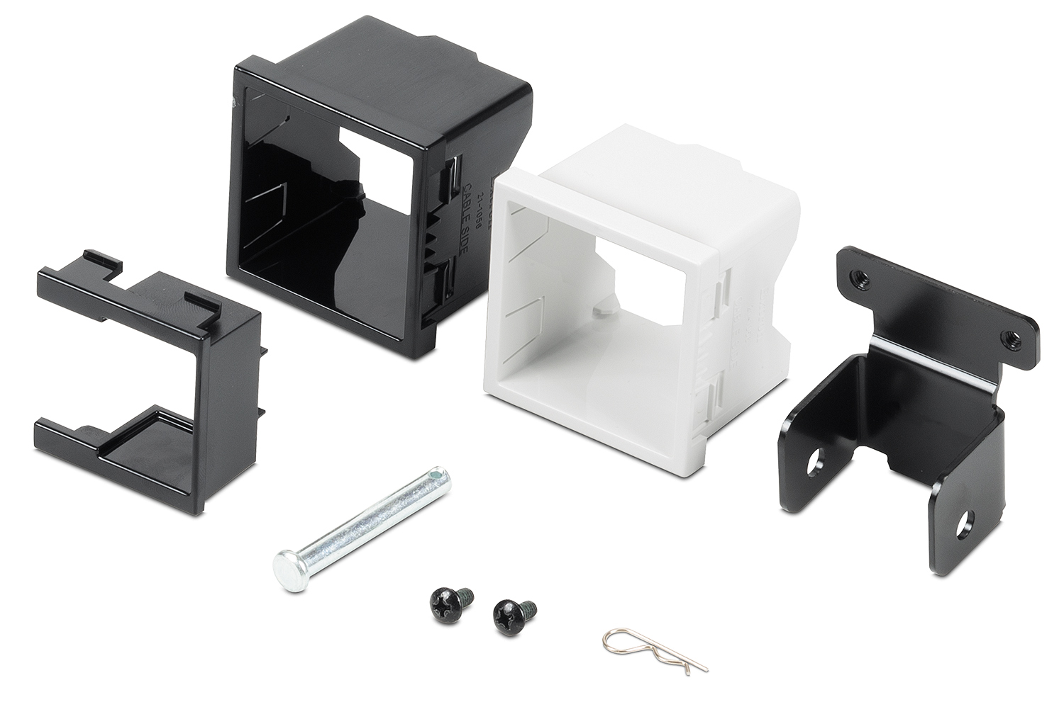 Retractor Mounting Bracket kit holds one Retractor or Retractor XL cable retraction module; Part # 70‑1353‑02