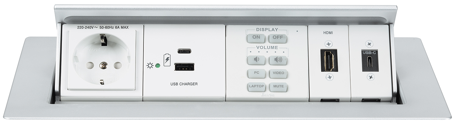 USB-C AVPD 101 Flex55 module is ideal for use in Cable Cubby F55 Series enclosures for video, audio, and data signals, along with power