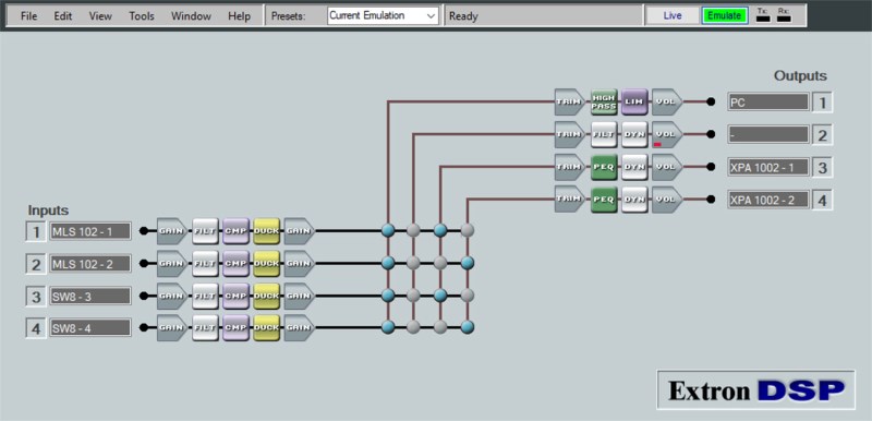 DSP Configurator Software Screen Shot