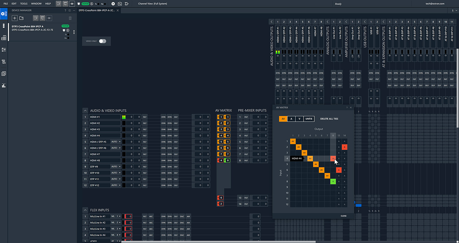 DSP Configurator Pro - AV Matrix Routing