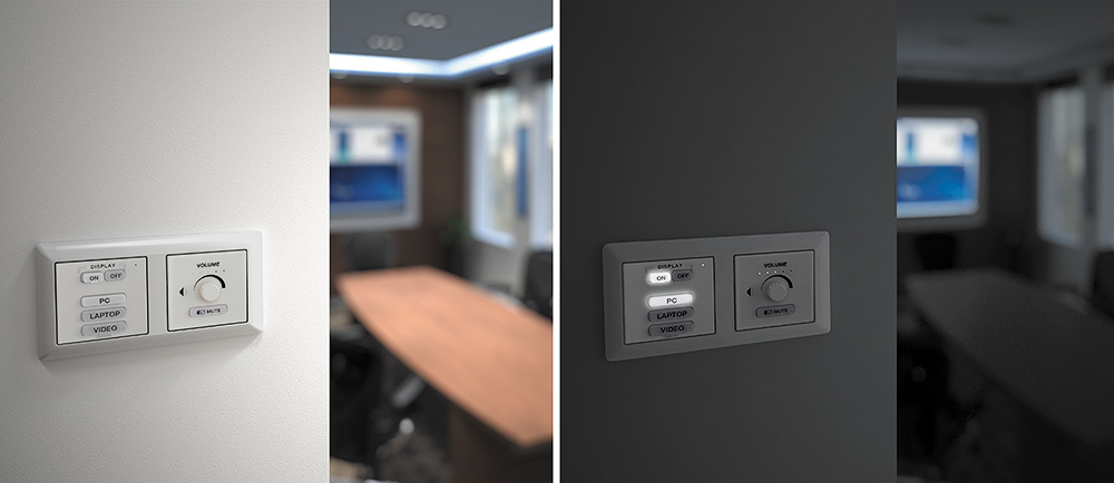 Backlit buttons provide easy operation in low-light environments