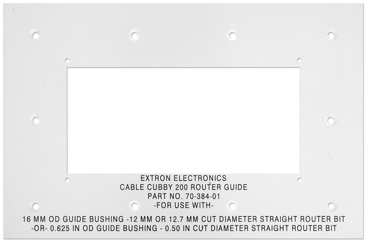 Cable Cubby 200 Routing Template