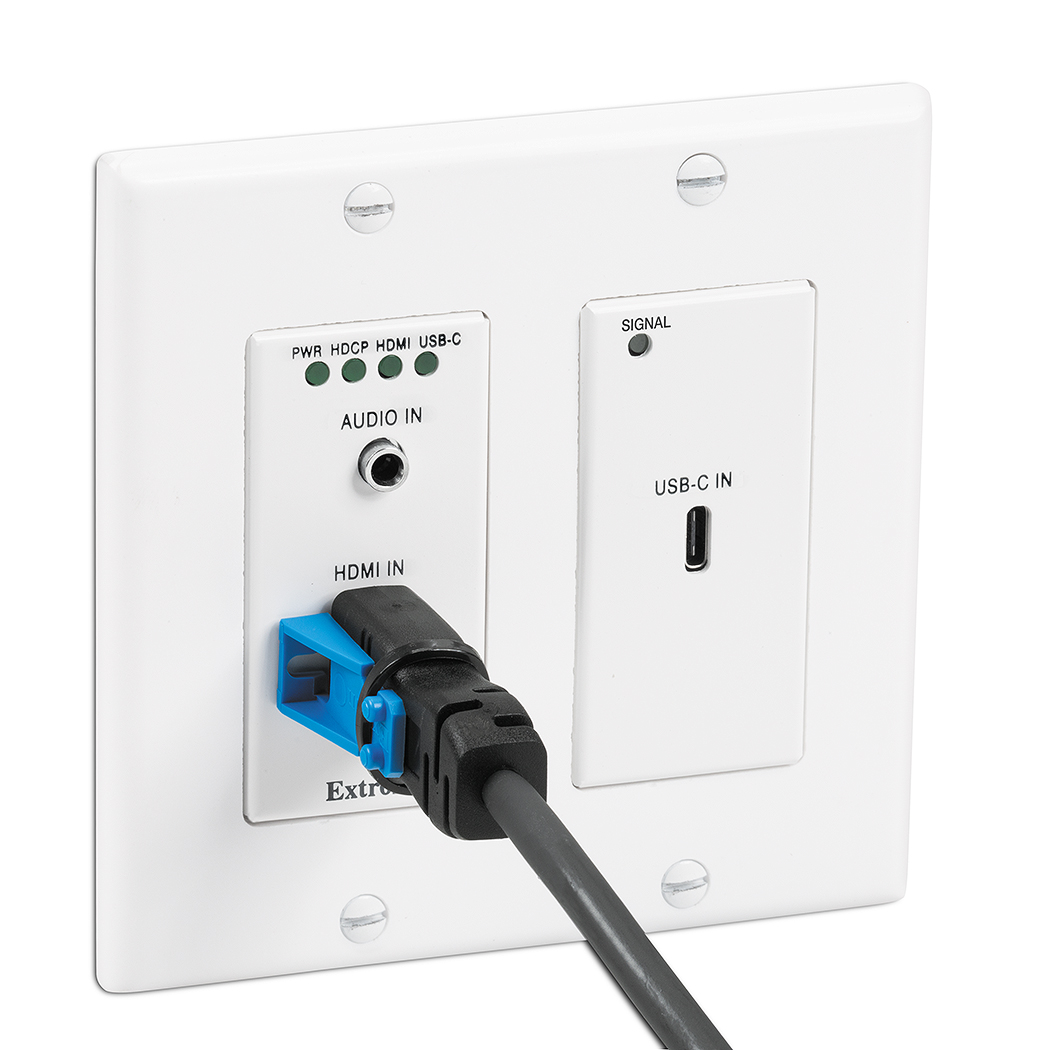 Secure cables to HDMI-equipped devices – Wallplates