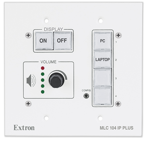 Black Extron MLC 104 IP Plus MediaLink Controller With Ethernet Control 