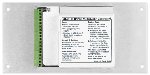 MLC 104 IP Plus L Back View