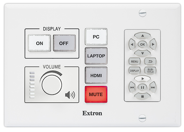 MLM 100 D - White<br/> Shown with optional EBP 100 eBUS Button Panel and EBP NAV D eBUS Button Panel