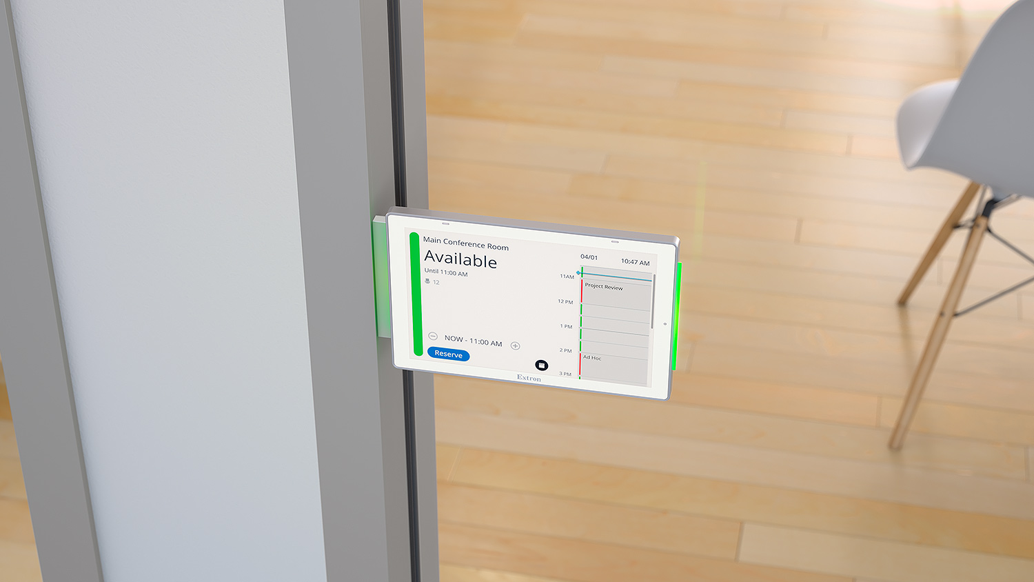 Mullion Mount Kit in Aluminum installed (TLS Touchpanel sold separately)