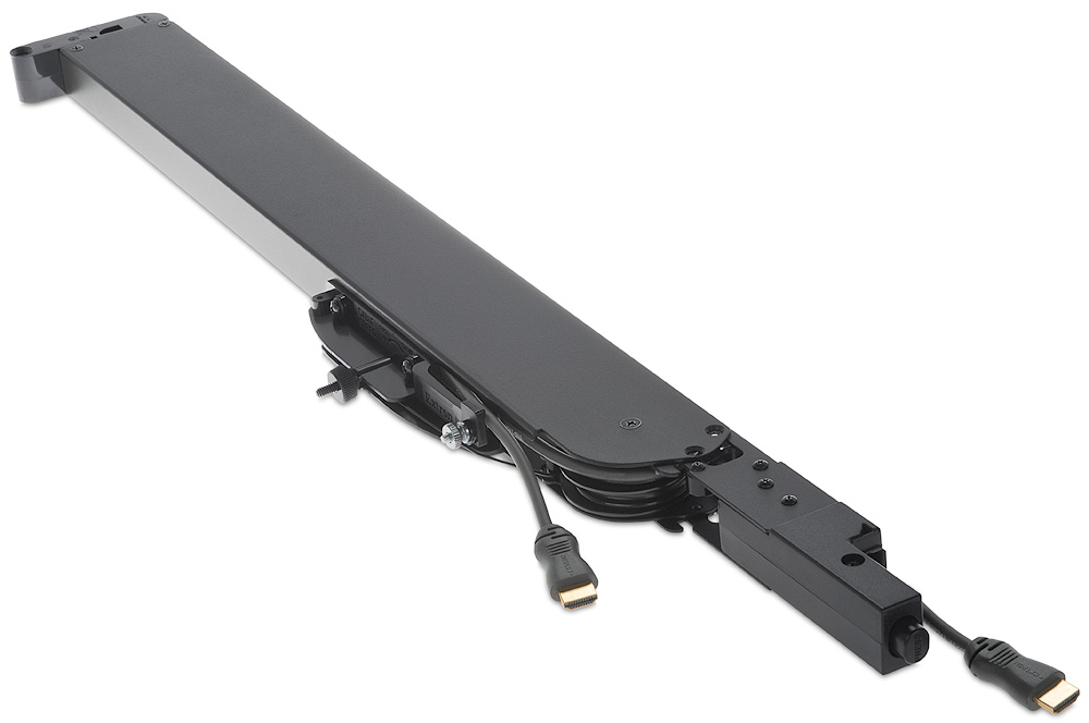 Convenient, easy-to-install cable retraction system for AVEdge 100, Cable Cubby® Series, and select TouchLink® enclosures, as well as the TMK 120 R Table Mount Kit