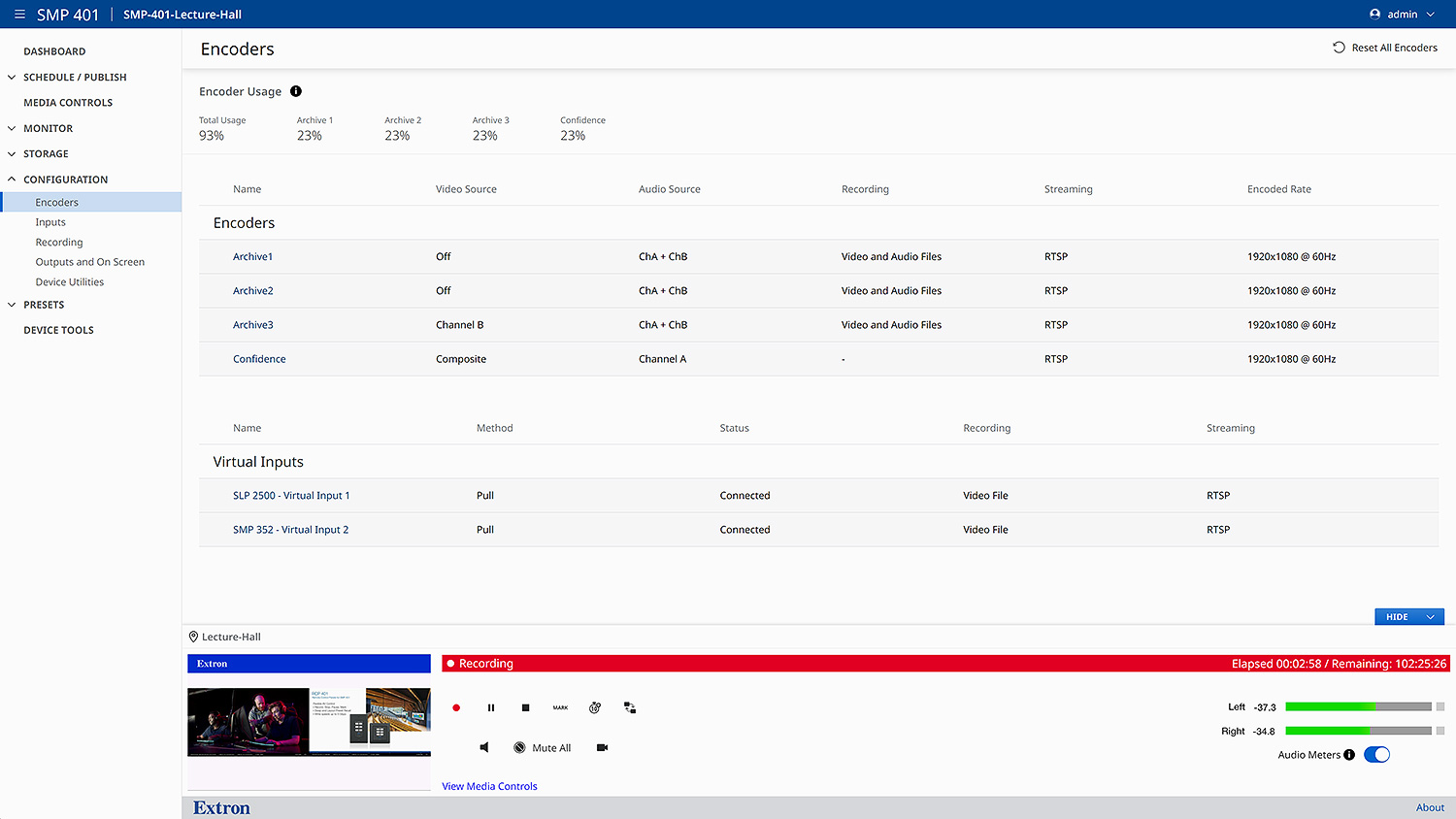 Encoder Configuration and Virtual Inputs