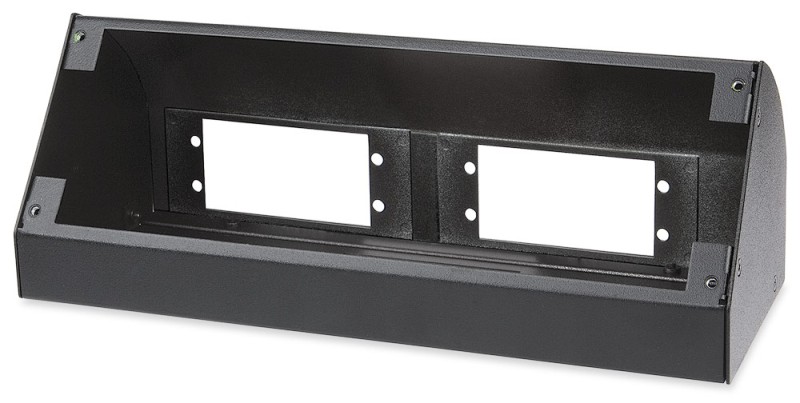SMB 205L 10” low profile surface mount box. For applications that require the surface mounting of Extron US gang-sized faceplates, SMB 100 Series Surface Mount Boxes are required.