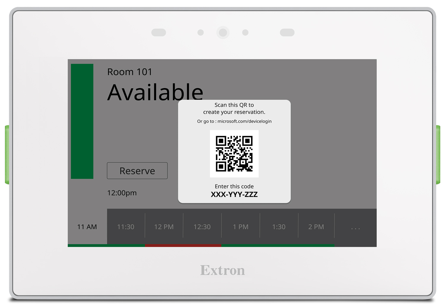 TLS 525M - White Touchpanel - Shows QR Code Booking Support