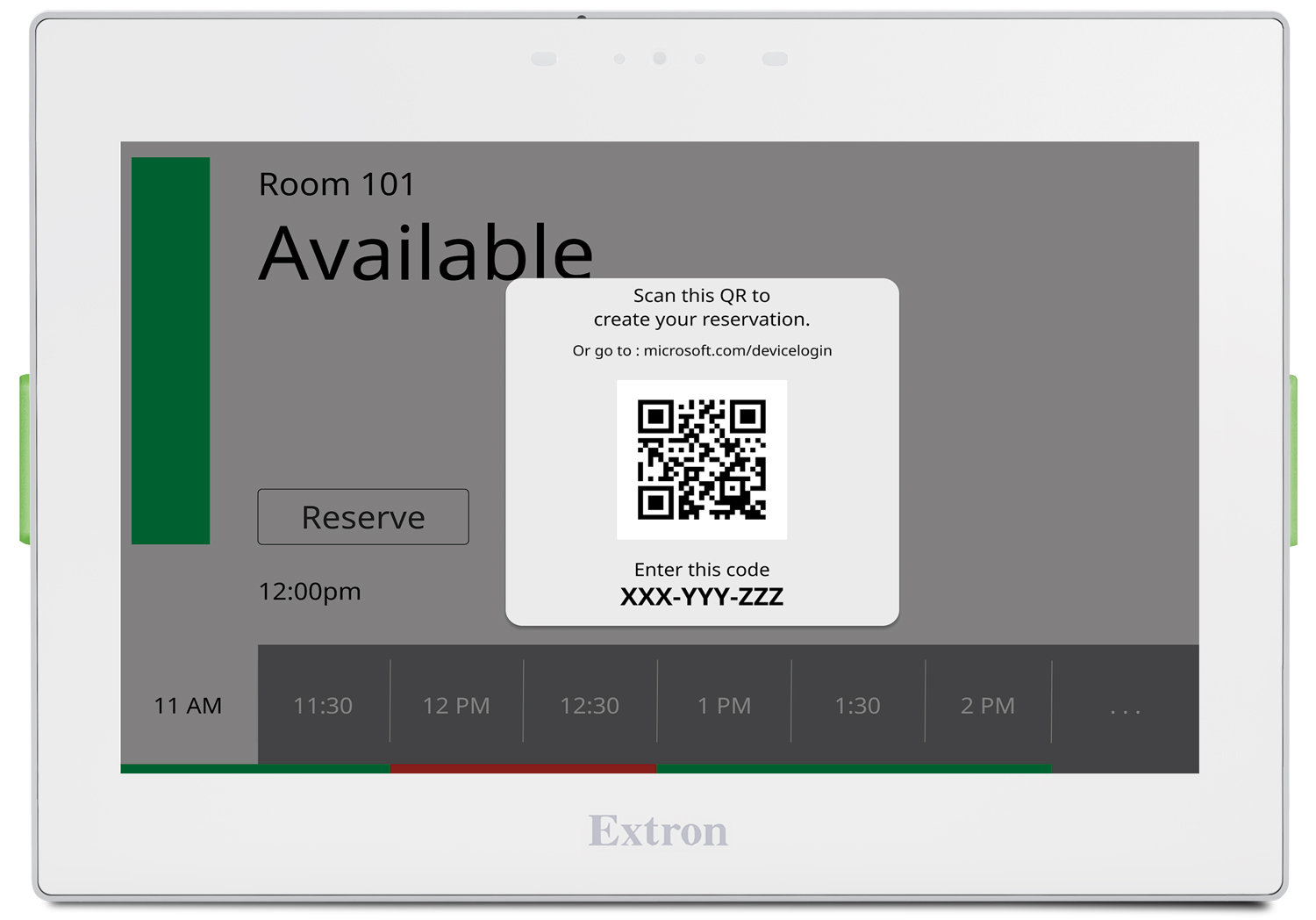 TLS 725M - White Touchpanel - Shows QR Code Booking Support