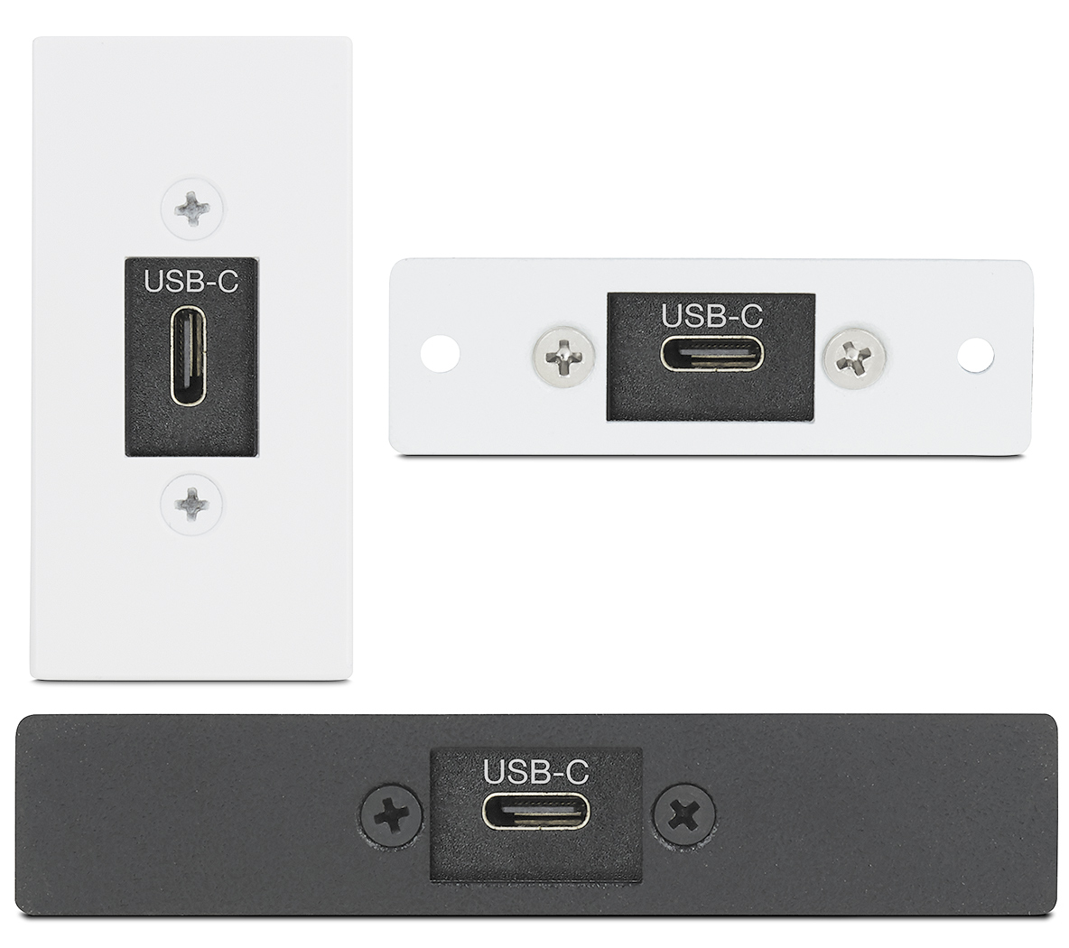 USB-C AV modules are available in an AAP, MAAP, and Flex55 styles in black and/or white