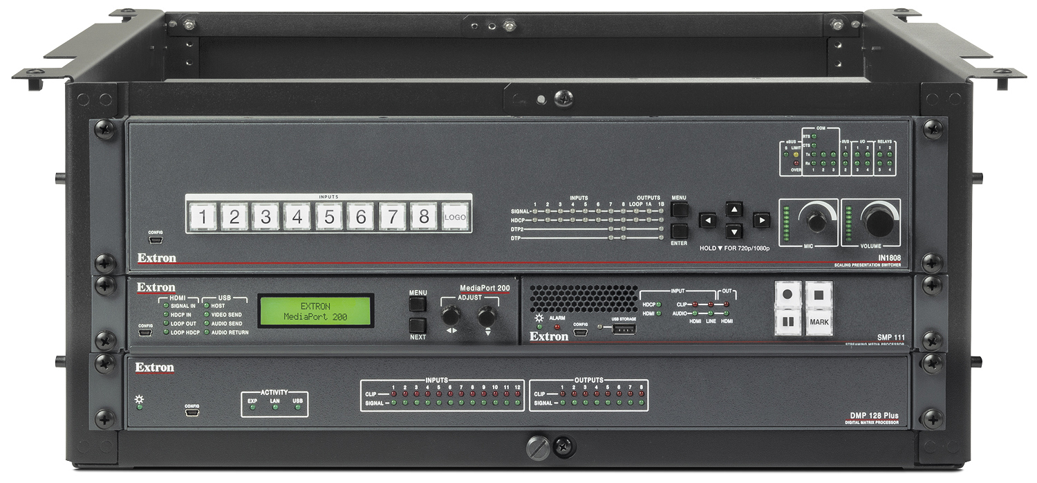 UTR 104 shown with optional Extron devices