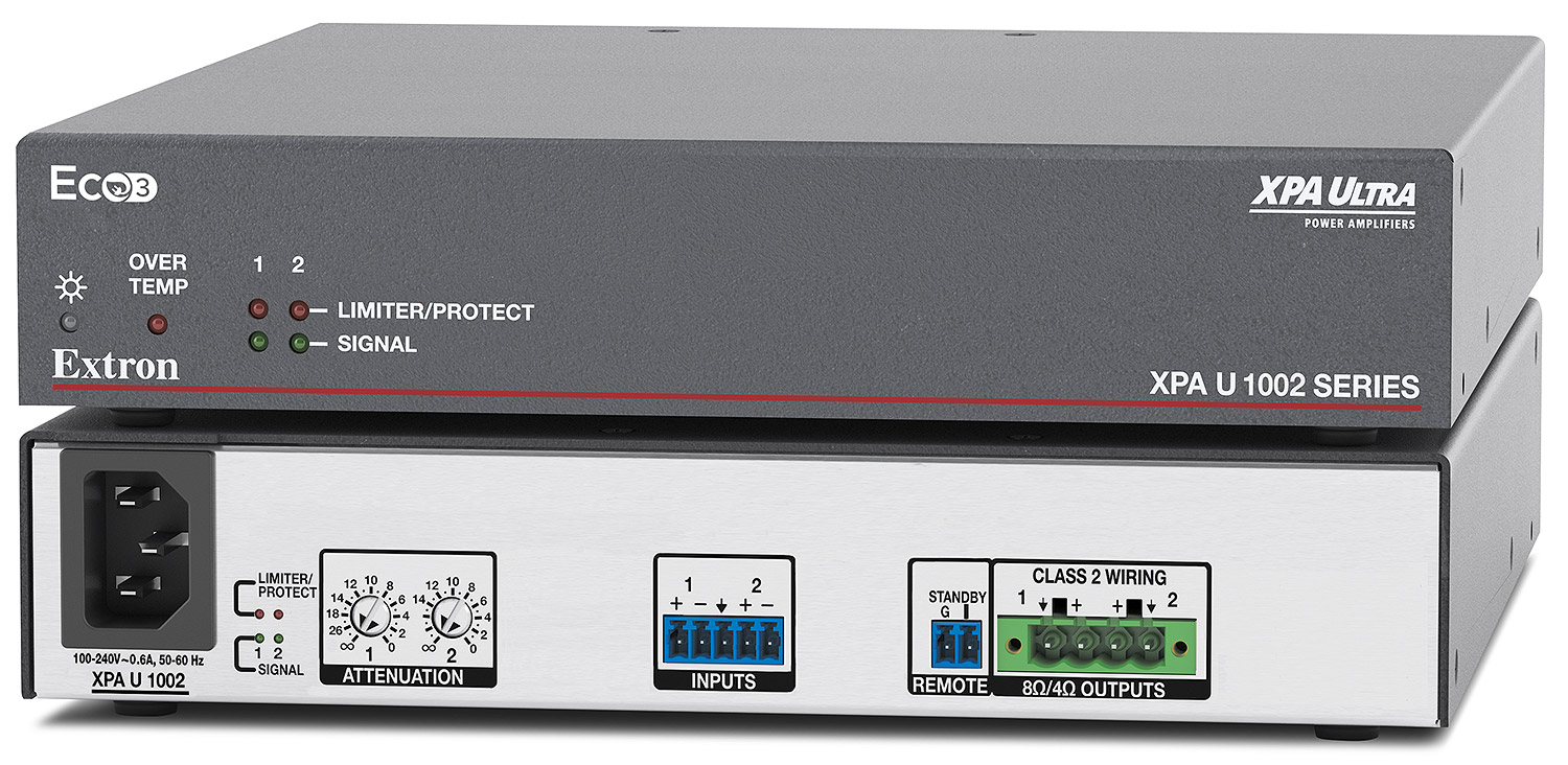 XPA U 1002 – Two Channels, 100 watts – 8 or 4 ohms