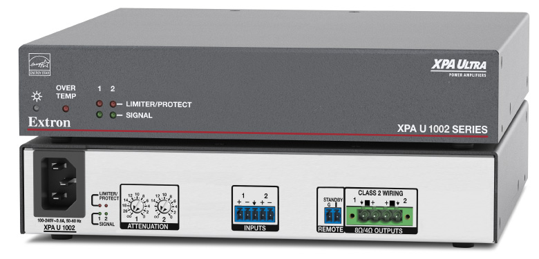 XPA U 1002 – Two Channels, 100 watts – 8 or 4 ohms