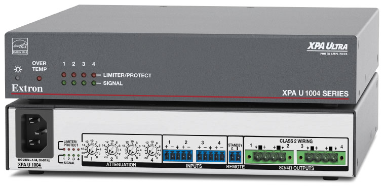 XPA U 1004 - Four Channels, 100 watts - 8 or 4 ohms